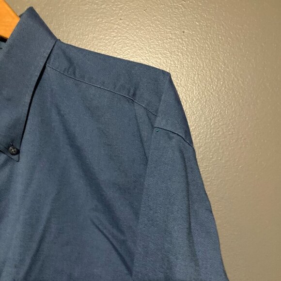 Nordstrom Wrinkle Free Smartcare Button Up Shirt Mens XL Blue Regular Fit Long - Picture 4 of 6